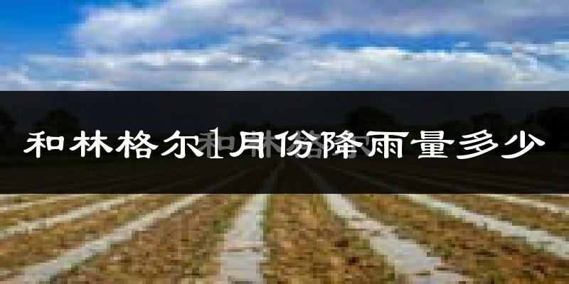 和林格尔1月份降雨量多少?和林格尔一月下雨多吗?