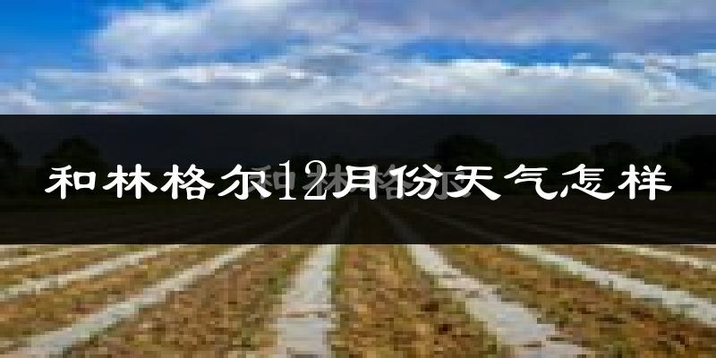 和林格尔12月份天气怎样?和林格尔十二月冷吗?