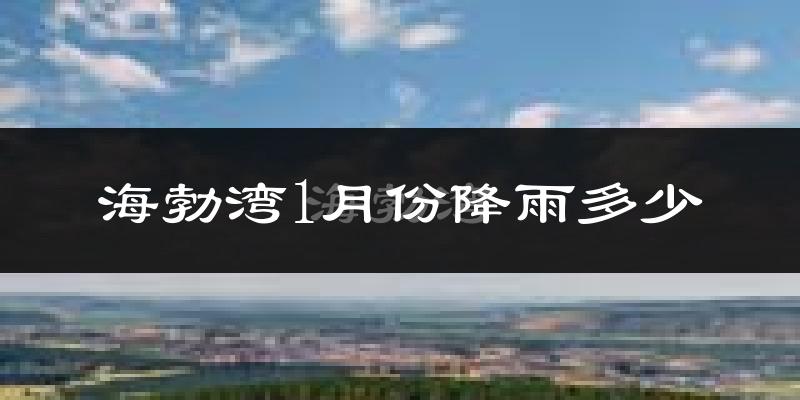 海勃湾1月份降雨多少?