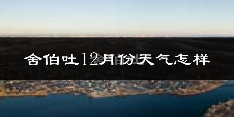 舍伯吐12月份天气怎样?舍伯吐十二月冷不冷?