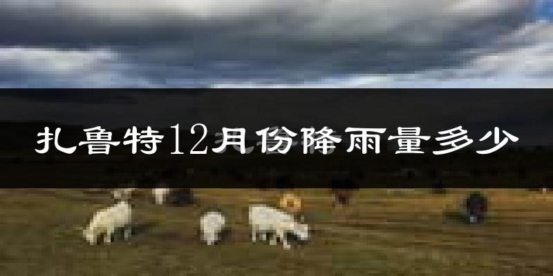 扎鲁特12月份降雨量多少?扎鲁特十二月下雨多吗?