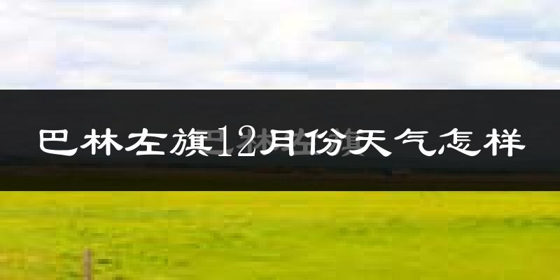 巴林左旗12月份天气怎样?巴林左旗十二月冷不冷?