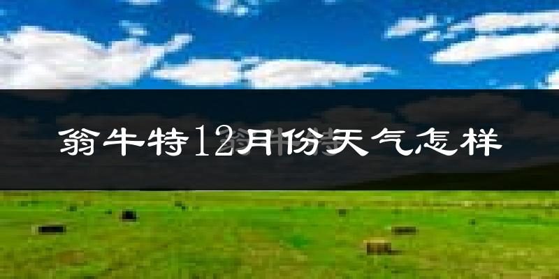 翁牛特12月份天气怎样?翁牛特十二月冷吗?