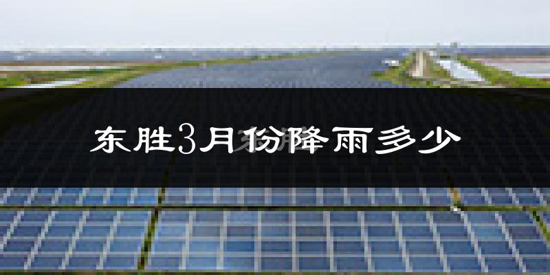 东胜3月份降雨多少?