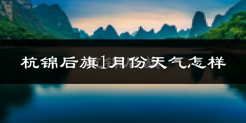 杭锦后旗1月份天气如何?很冷吗?