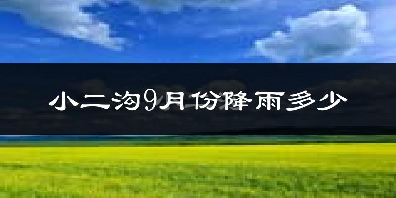 小二沟9月份降雨多少?