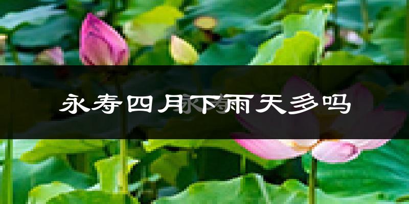 永寿四月下雨天多吗?永寿4月份降雨量多少?