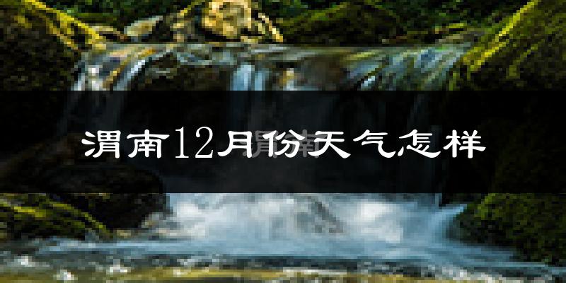 渭南12月份天气怎样?渭南十二月冷吗?