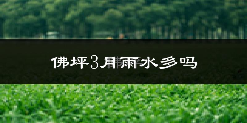 佛坪3月雨水多吗?
