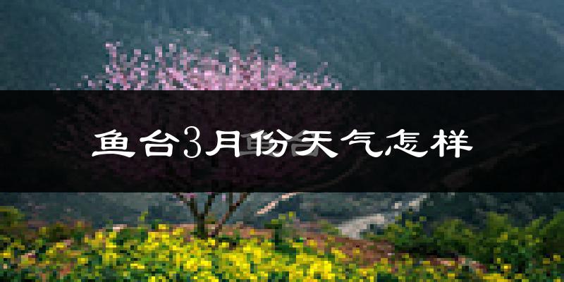 鱼台县3月份天气如何?冷热变化大吗?
