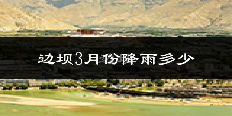边坝3月份降雨多少?