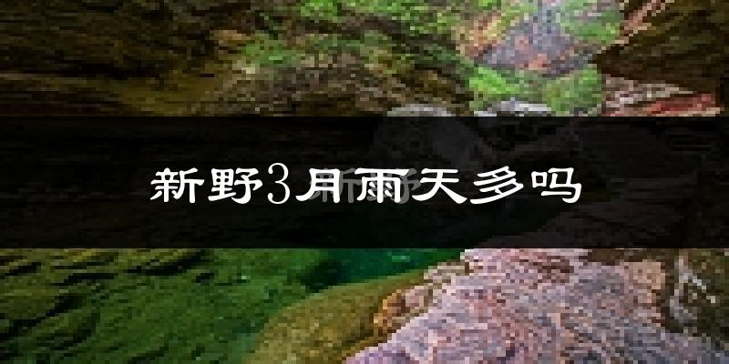 新野3月雨天多吗?