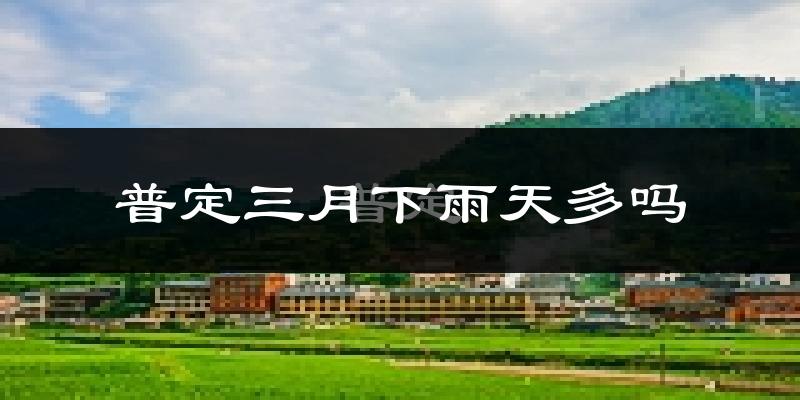 普定三月下雨天多吗?普定3月份降雨量多少?