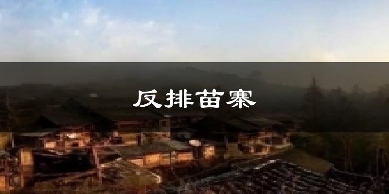 南昌反排苗寨天气预报未来一周