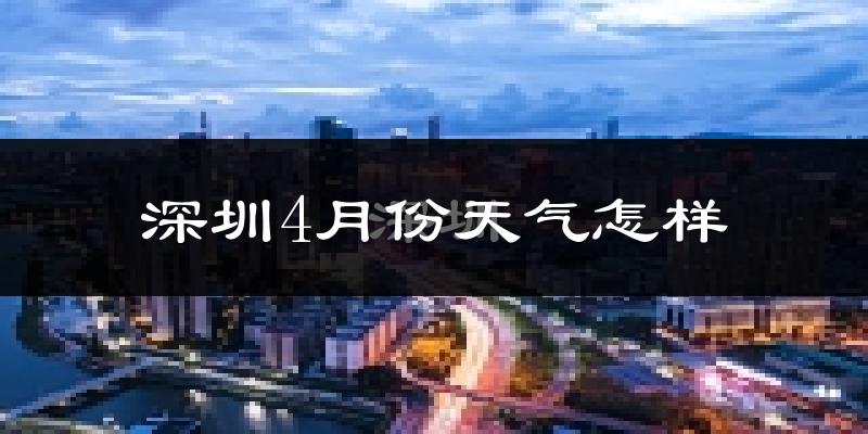 深圳4月份天气如何?冷热情况怎么样?