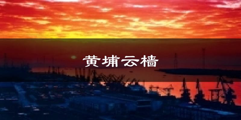 广州黄埔云樯天气预报未来一周
